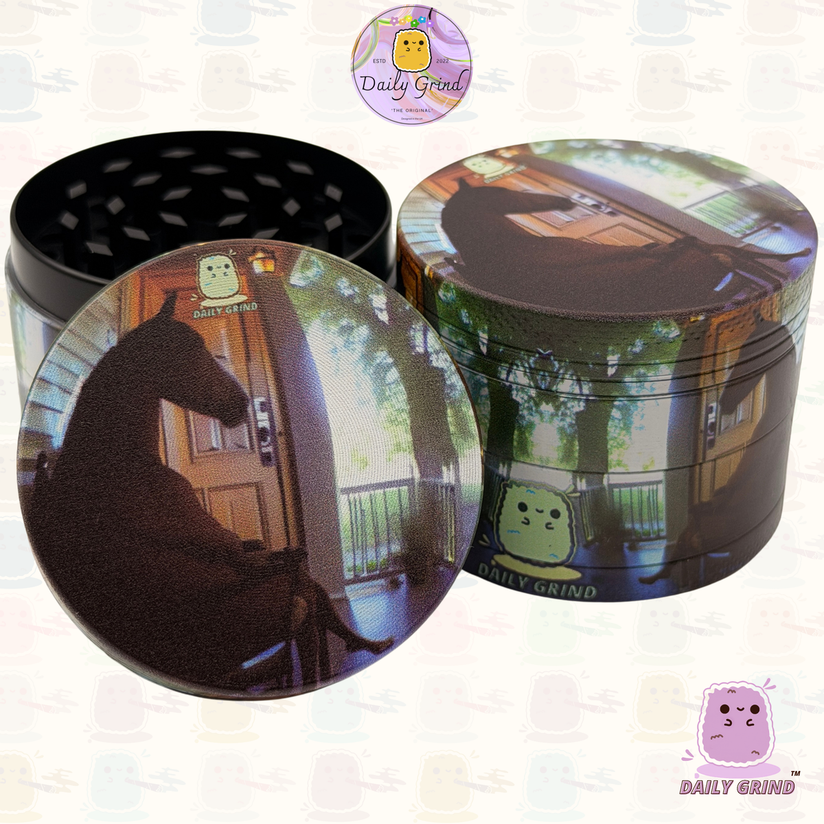 Mignon œil de cristal coloré Trippy 50mm 4 pièces de haute qualité personnalisé broyeur d'herbes en métal cadeau 
