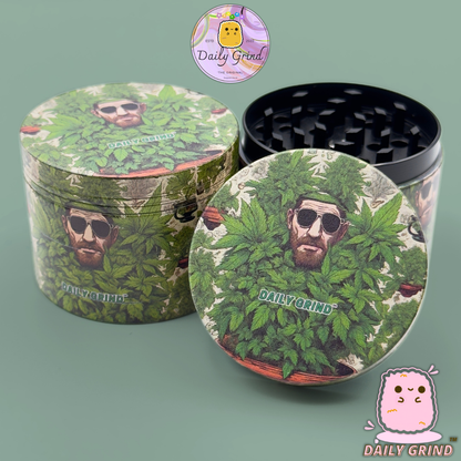 Motif Trippy coloré ondulé liquide Hallucination 50mm 4 pièces haute qualité personnalisé métal herbe broyeur cadeau 
