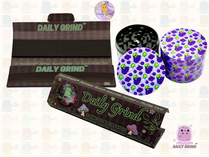 Purple Grape Fruit Candy Juicy - 50mm 4-Piece High Quality Metal Tobacco Herb Grinder Gift Idea