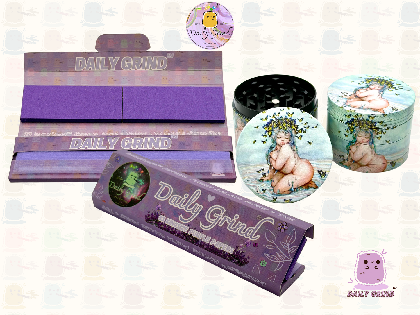 Thicc Butterfly Fairy Witch Cute Design - 50mm 4 pièces de haute qualité personnalisé broyeur d'herbes en métal cadeau 