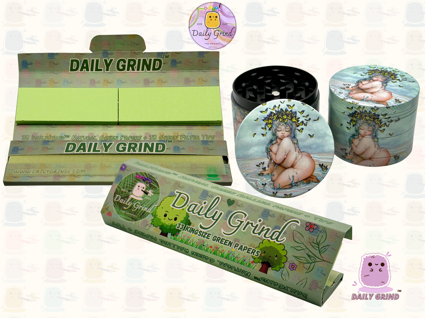 Thicc Butterfly Fairy Witch Cute Design - 50mm 4 pièces de haute qualité personnalisé broyeur d'herbes en métal cadeau 