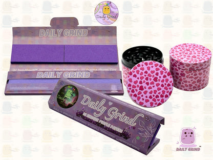 Pink Love Hearts Cute Girly - 50mm 4-Piece High Quality Metal Tobacco Herb Grinder Gift Idea