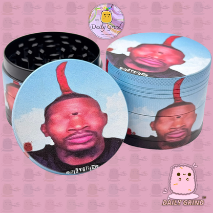One Eyed Dude Funny - 50mm Premium 4-Piece Custom Metal Tobacco Herb Grinder Gift Idea