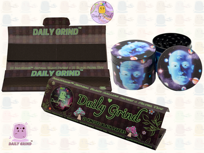 Blue Face In Space Esoteric - 50mm 4-Piece High Quality Custom Metal Tobacco Herb Grinder Gift Idea