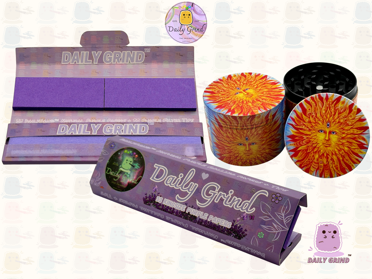 Sun God Third Eye - 50mm 4-Piece High Quality Custom Metal Tobacco Herb Grinder Gift Idea