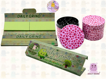 Pink Love Hearts Cute Girly - 50mm 4-Piece High Quality Metal Tobacco Herb Grinder Gift Idea