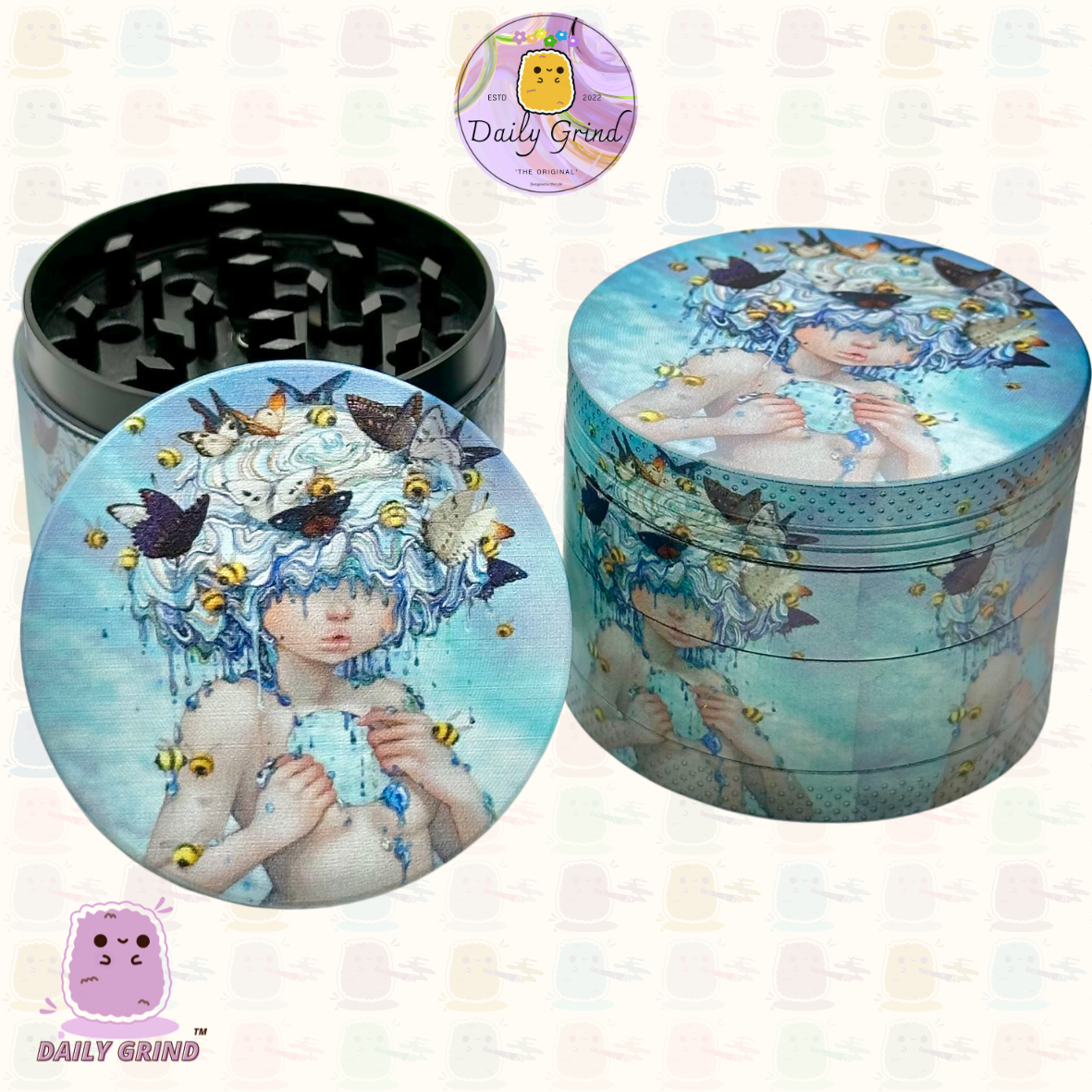 50mm Cute Fairy Girl Spiritual Nature Cute Kawaii Art - 4 parties de haute qualité en métal Herb Grinder Cadeau 