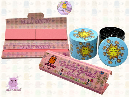 50mm Mignon Soleil et Fleur Joyeux Tournesol Énergie Calme - 4 parties Broyeur d'herbes en métal de haute qualité Cadeau 