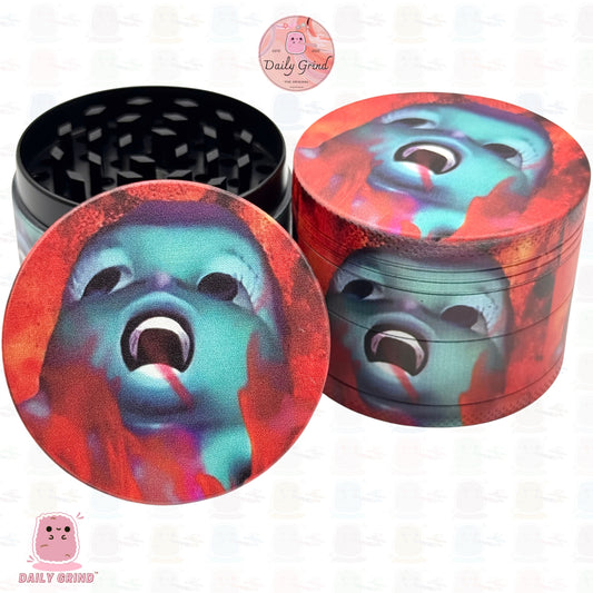 Ojo de cristal lindo colorido Trippy 50 mm regalo personalizado de alta calidad de la amoladora de hierbas de metal de 4 piezas 