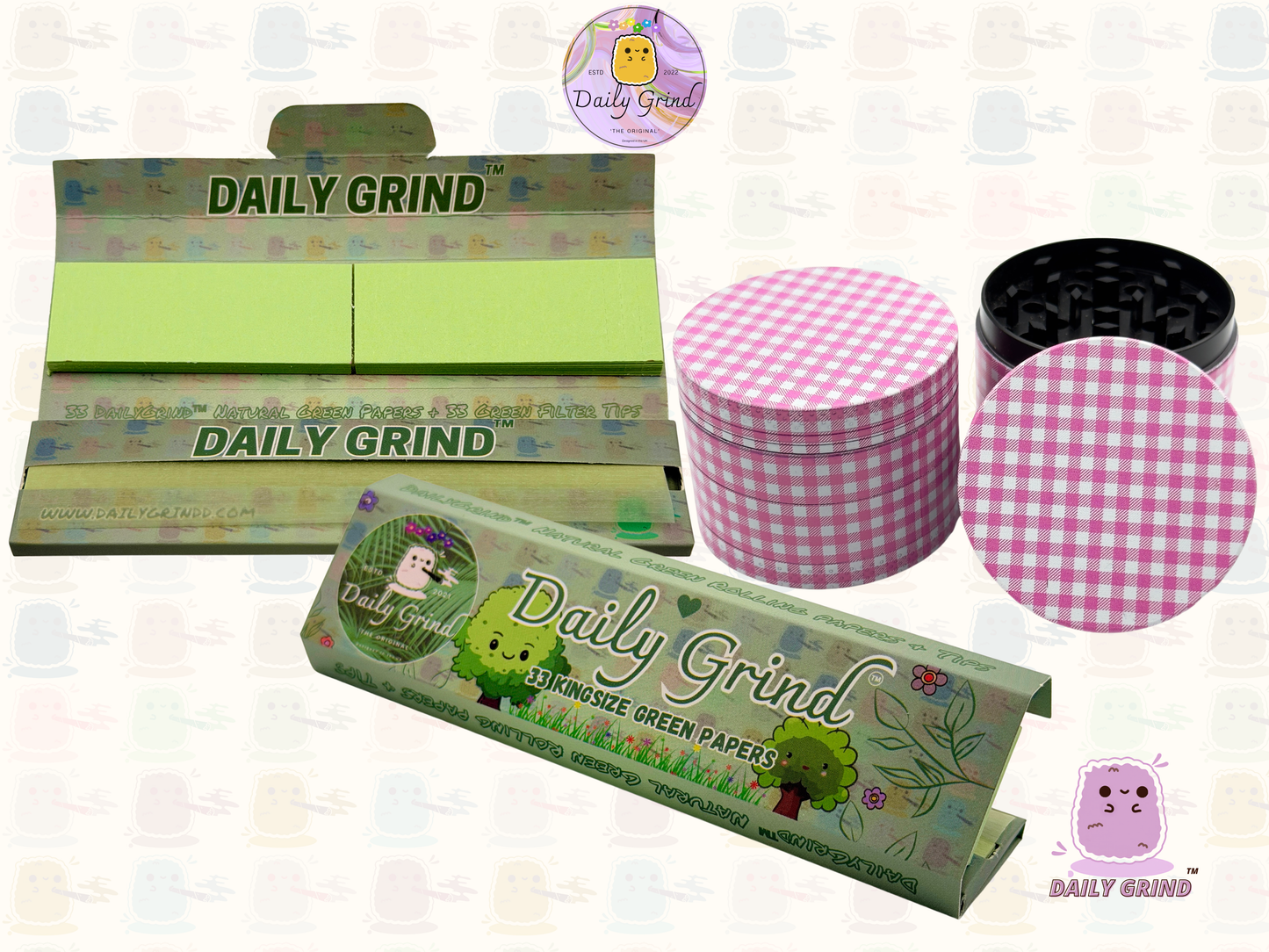 Motif Trippy coloré ondulé liquide Hallucination 50mm 4 pièces haute qualité personnalisé métal herbe broyeur cadeau 
