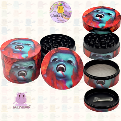 Mignon œil de cristal coloré Trippy 50mm 4 pièces de haute qualité personnalisé broyeur d'herbes en métal cadeau 