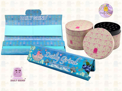 Cute Pink Bows - 50mm Premium 4-Piece Custom Metal Tobacco Herb Grinder Cute Gift