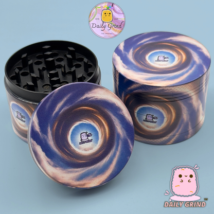 Motif Trippy coloré ondulé liquide Hallucination 50mm 4 pièces haute qualité personnalisé métal herbe broyeur cadeau 
