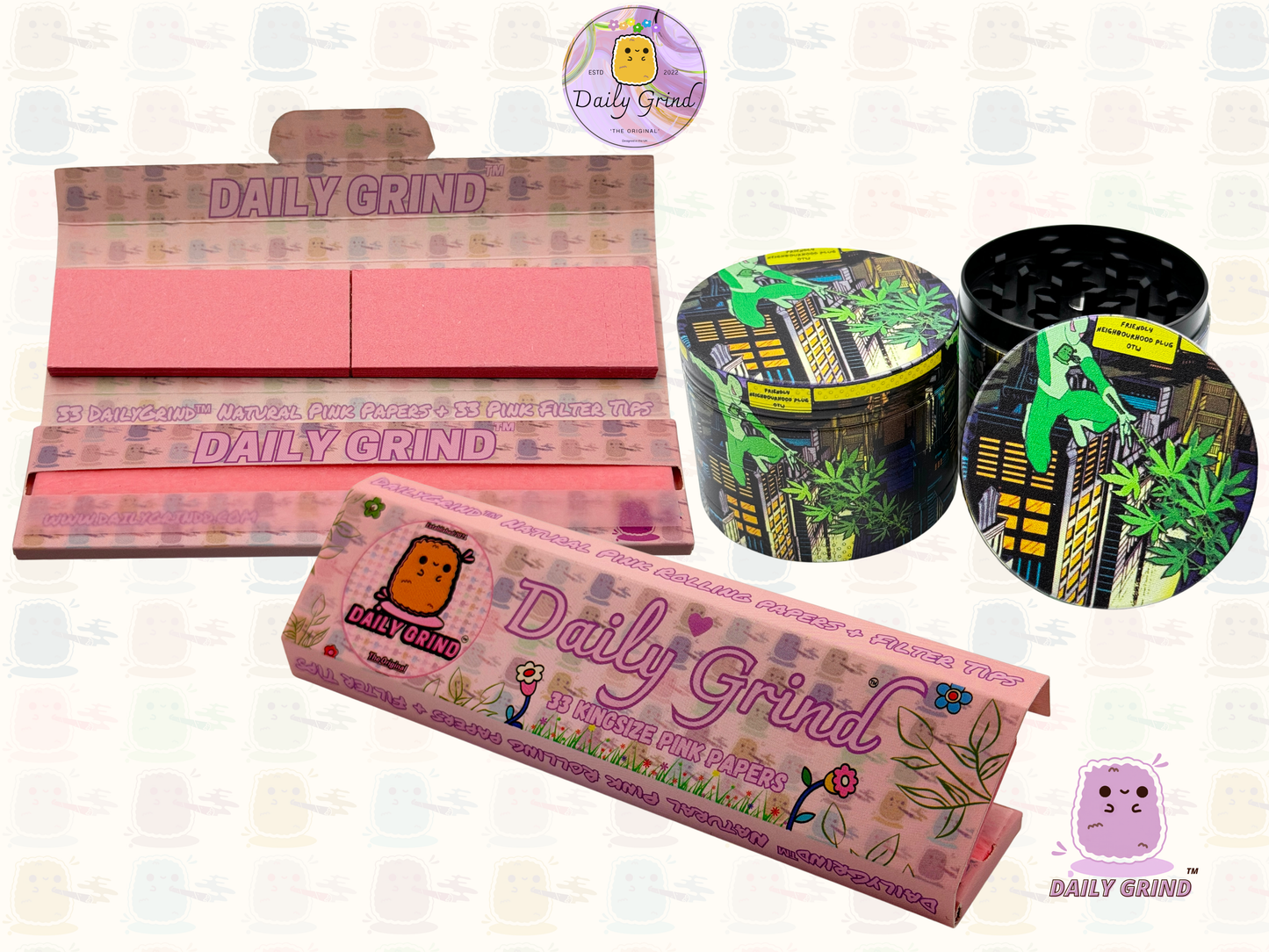 Motif Trippy coloré ondulé liquide Hallucination 50mm 4 pièces haute qualité personnalisé métal herbe broyeur cadeau 