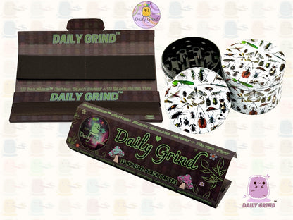 Insectes et insectes rampants effrayants style graphique vintage - 50 mm 4 pièces de haute qualité personnalisé broyeur d'herbes en métal cadeau 