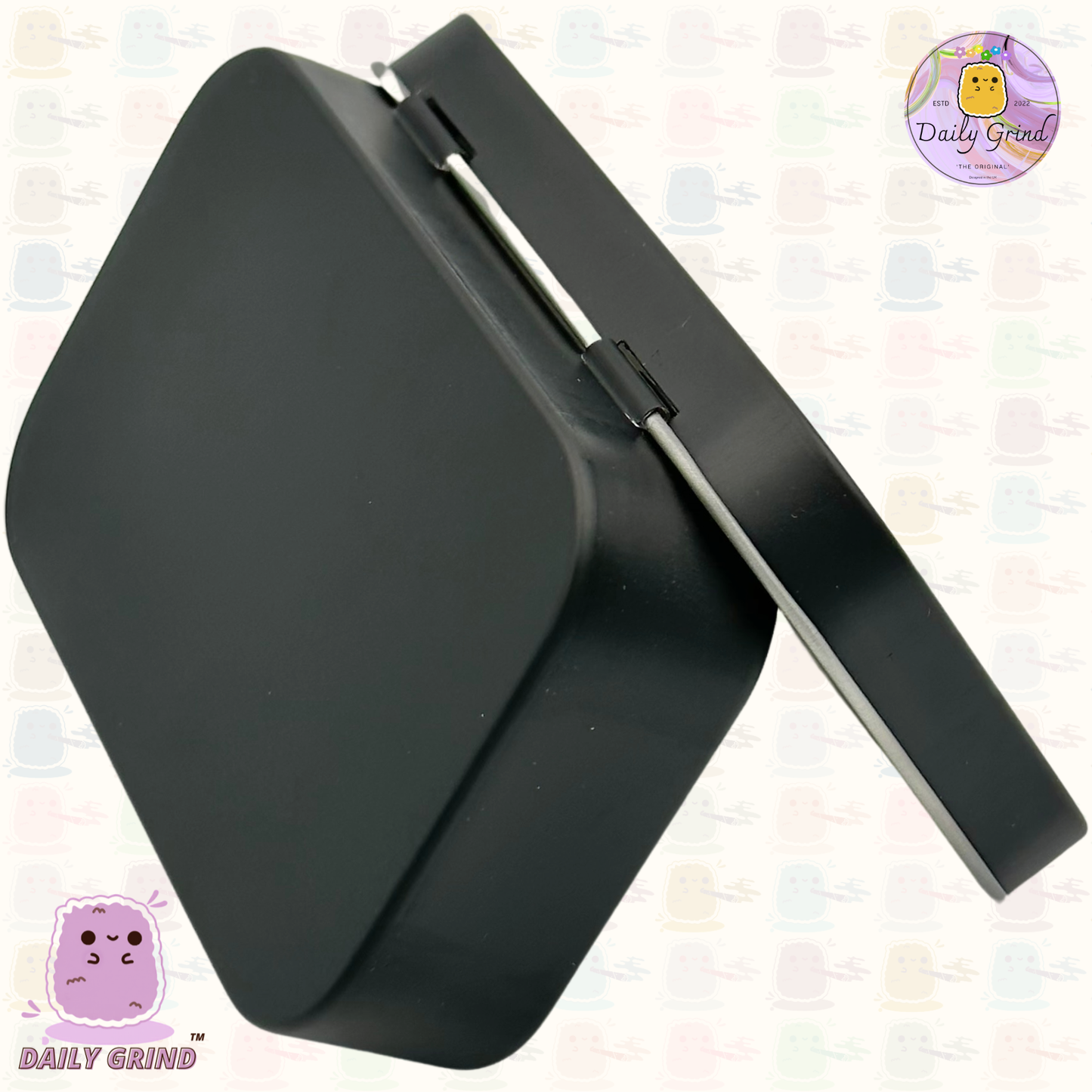 Monte Fuji Anime dibujos animados lindo arte Japón 1oz negro tabaco/píldora/baccy/alijo/monedas/cristales/joyería tapa con bisagra caja de lata regalo