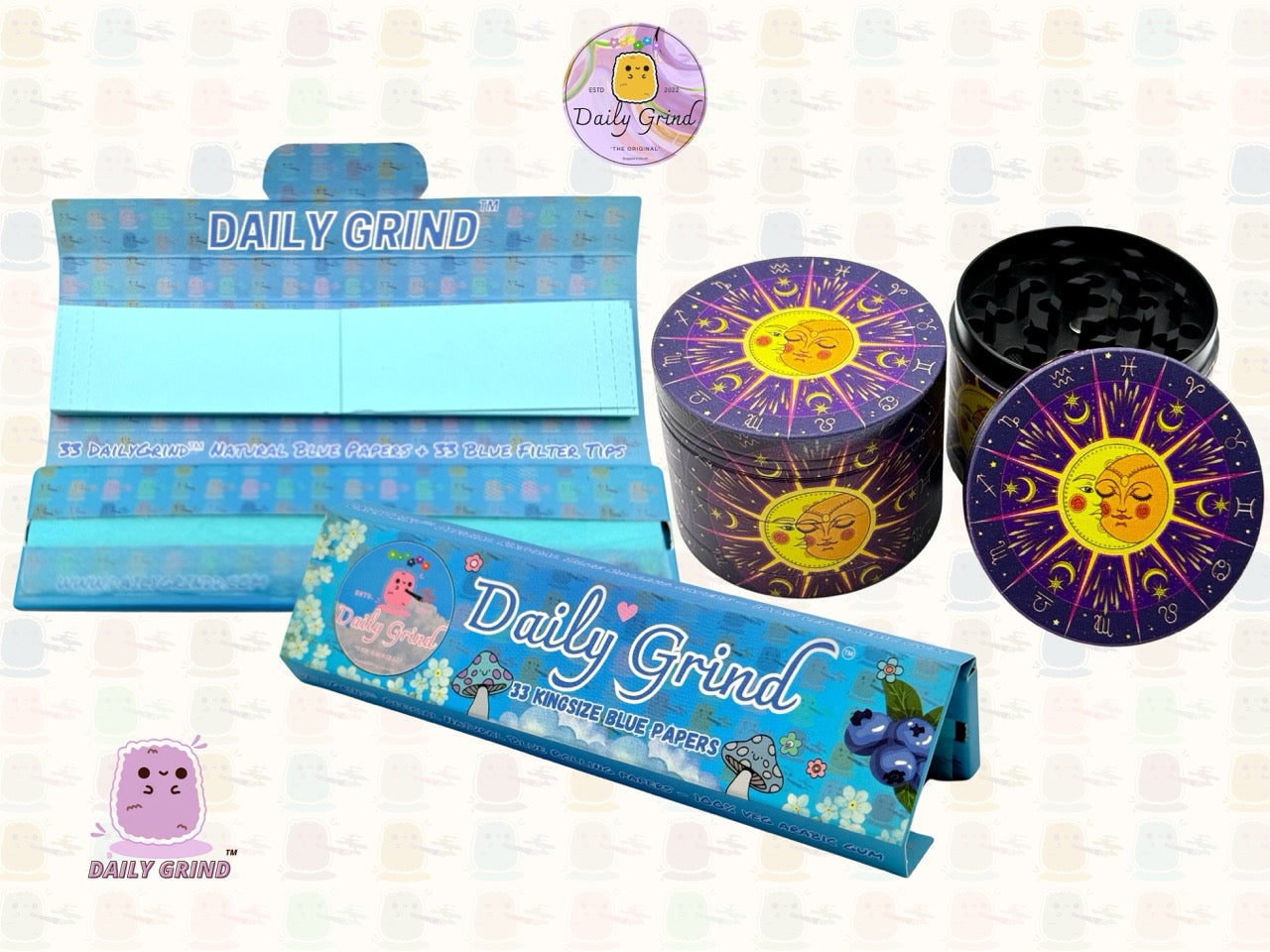 Motif Trippy coloré ondulé liquide Hallucination 50mm 4 pièces haute qualité personnalisé métal herbe broyeur cadeau 