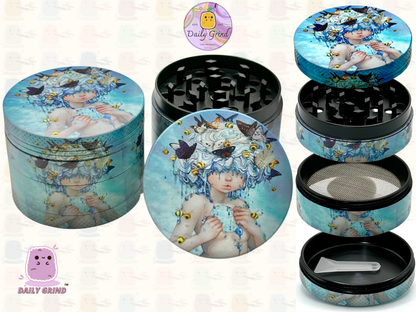 50mm Cute Fairy Girl Spiritual Nature Cute Kawaii Art - 4 parties de haute qualité en métal Herb Grinder Cadeau 