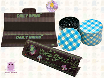 Blue Gingham Tartan Check Cute Cottage Pattern 50mm 4 Pièces Haute Qualité Personnalisé Métal Herb Grinder Cadeau 