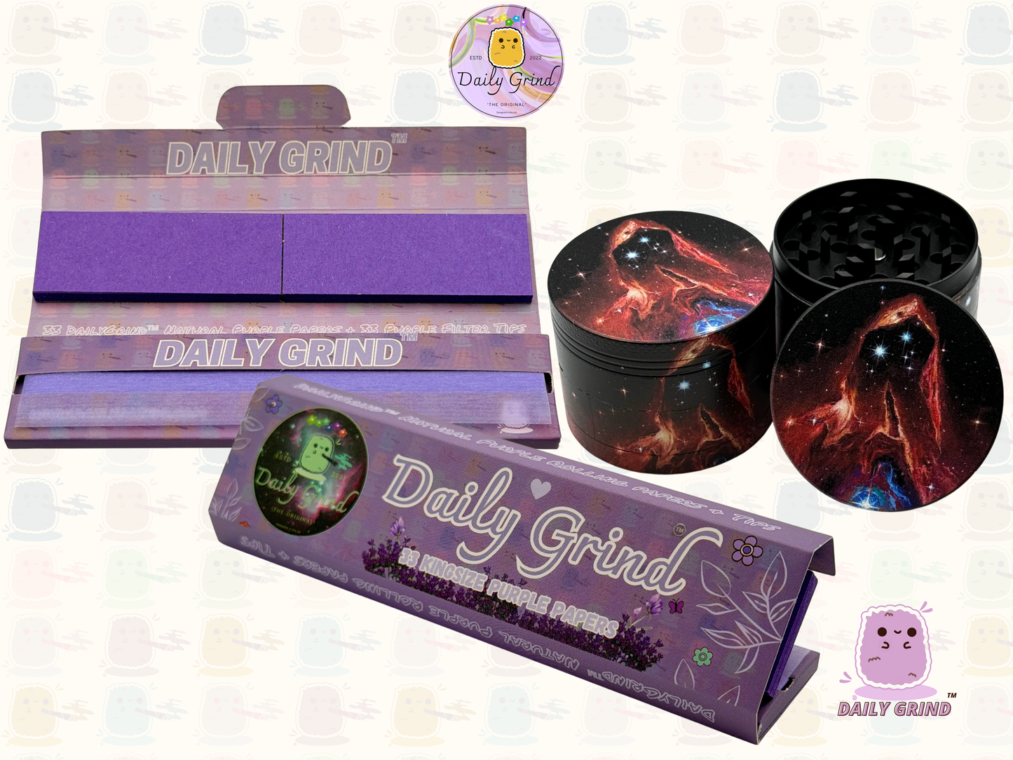 Motif Trippy coloré ondulé liquide Hallucination 50mm 4 pièces haute qualité personnalisé métal herbe broyeur cadeau 
