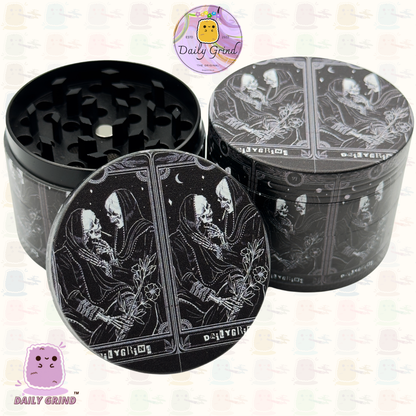 Motif Trippy coloré ondulé liquide Hallucination 50mm 4 pièces haute qualité personnalisé métal herbe broyeur cadeau 