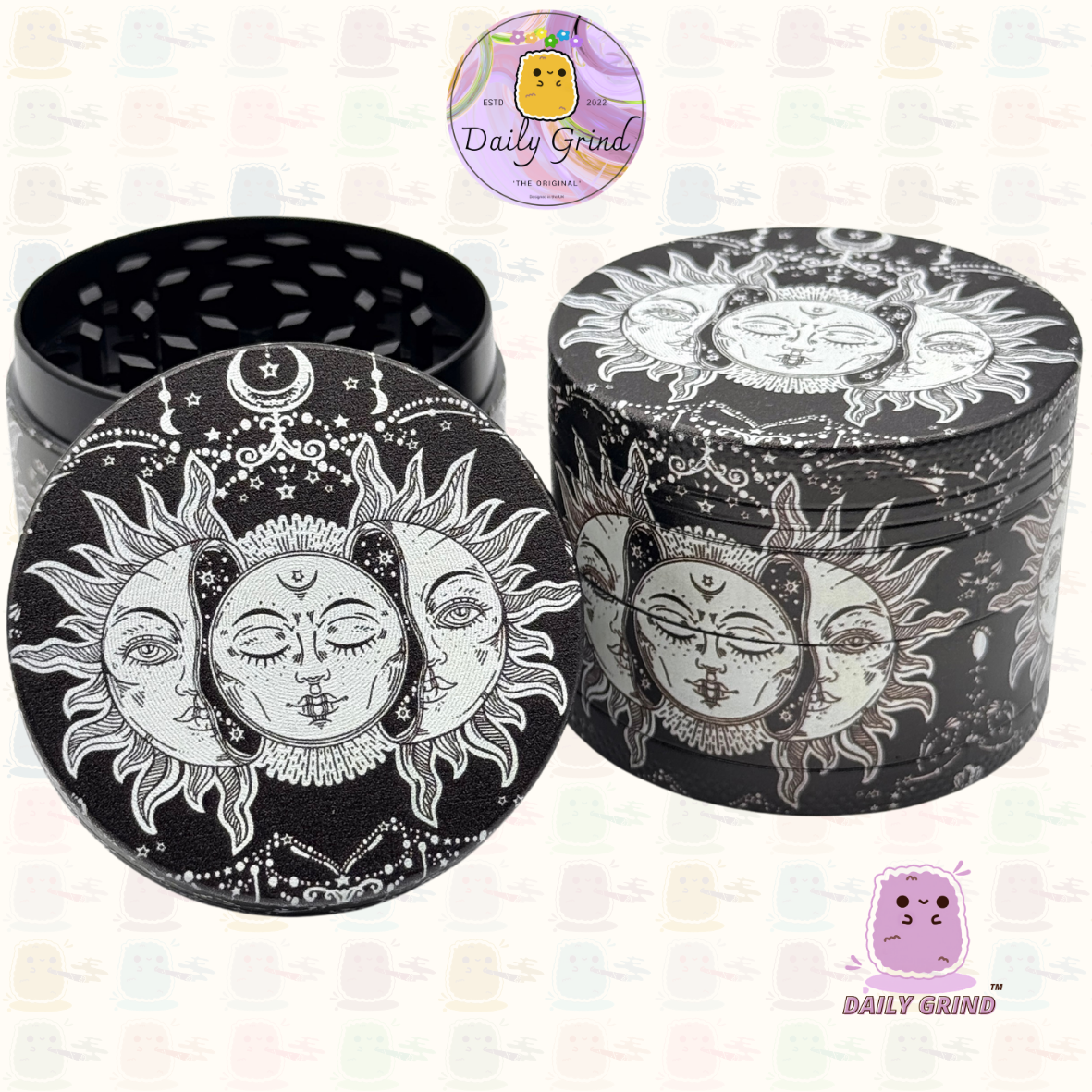 Mignon œil de cristal coloré Trippy 50mm 4 pièces de haute qualité personnalisé broyeur d'herbes en métal cadeau 