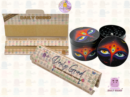 Motif Trippy coloré ondulé liquide Hallucination 50mm 4 pièces haute qualité personnalisé métal herbe broyeur cadeau 