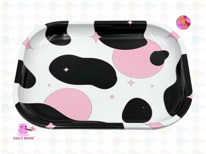 Cute Cow Print Girly - 14x18cm Metal Tray for Bits & Pieces, Jewellery, Crystals, Trinkets etc! Cute Gift Idea