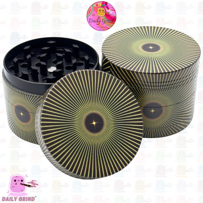 Black Hole Absorbing Every Bludclart Esoteric Art - 50mm Premium 4-Piece Custom Metal Kitchen Herb Grinder Gift Idea