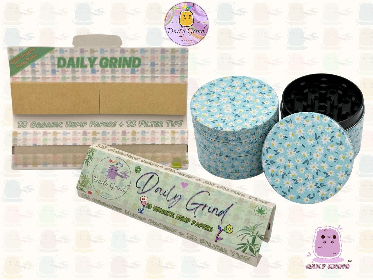 Daisy Flowers Design Cute Girls - 50mm 4 pièces de haute qualité personnalisé broyeur d'herbes en métal cadeau