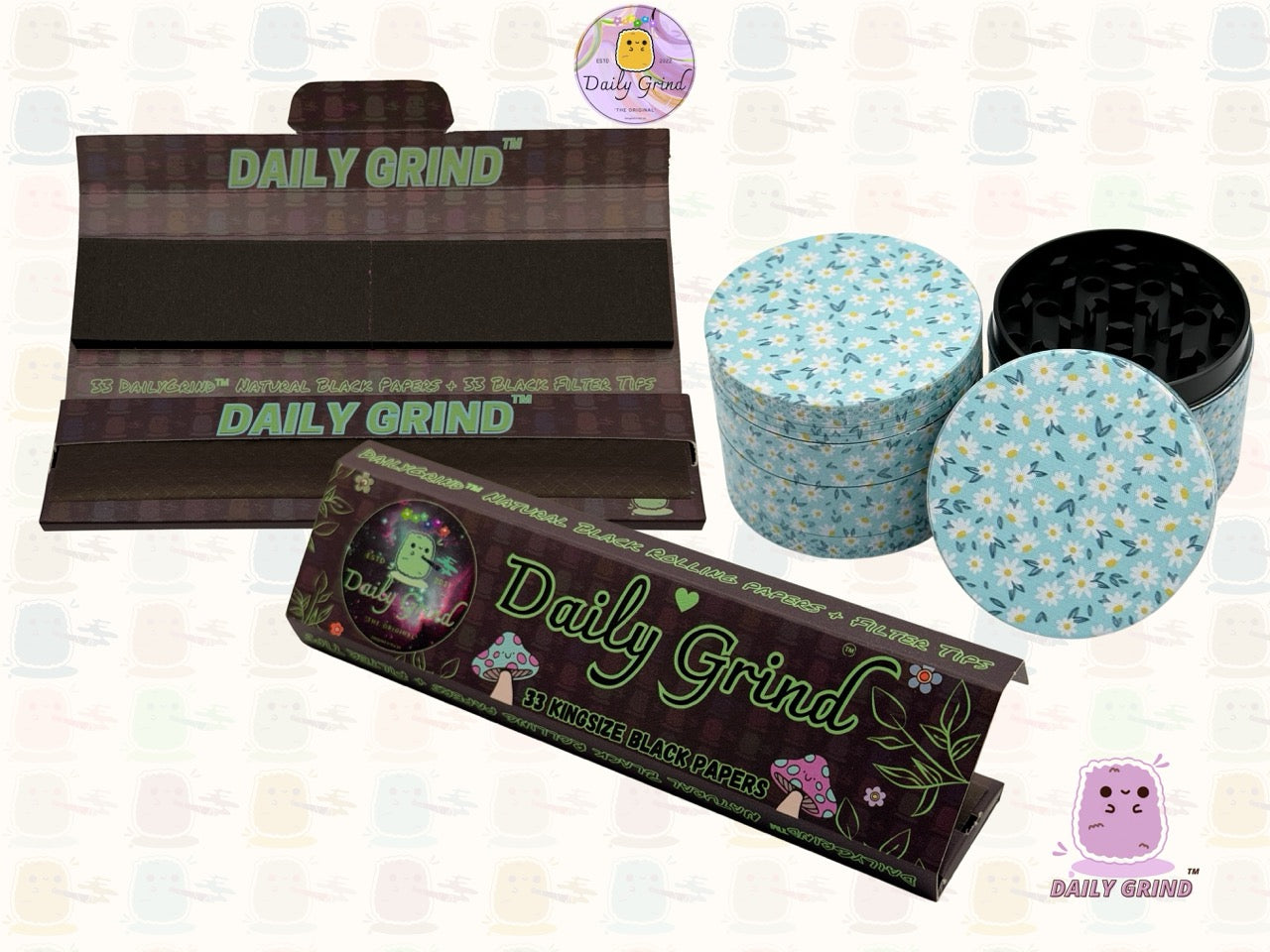 Daisy Flowers Design Cute Girls - 50mm 4 pièces de haute qualité personnalisé broyeur d'herbes en métal cadeau