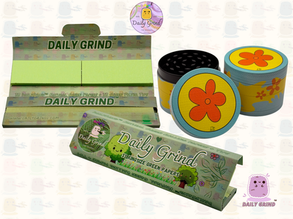70’s Flower Power 60's Cute Peace Nostalgia - 50mm 4-Piece High Quality Custom Metal Tobacco Herb Grinder Gift Idea