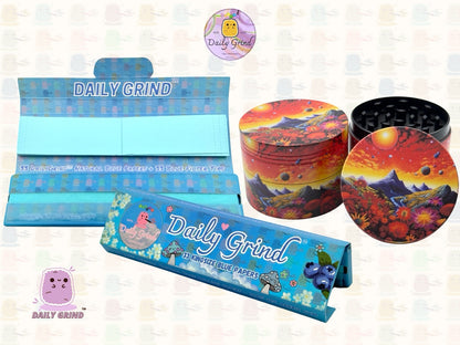 Motif Trippy coloré ondulé liquide Hallucination 50mm 4 pièces haute qualité personnalisé métal herbe broyeur cadeau 
