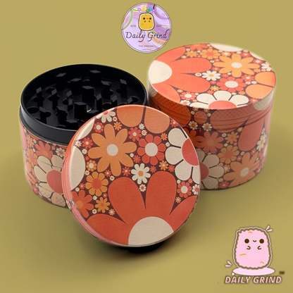 Motif Trippy coloré ondulé liquide Hallucination 50mm 4 pièces haute qualité personnalisé métal herbe broyeur cadeau 