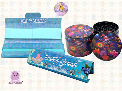 Fantasy Night Garden Flower Dream - 50mm 4-Piece High Quality Custom Metal Tobacco Herb Grinder Gift Idea