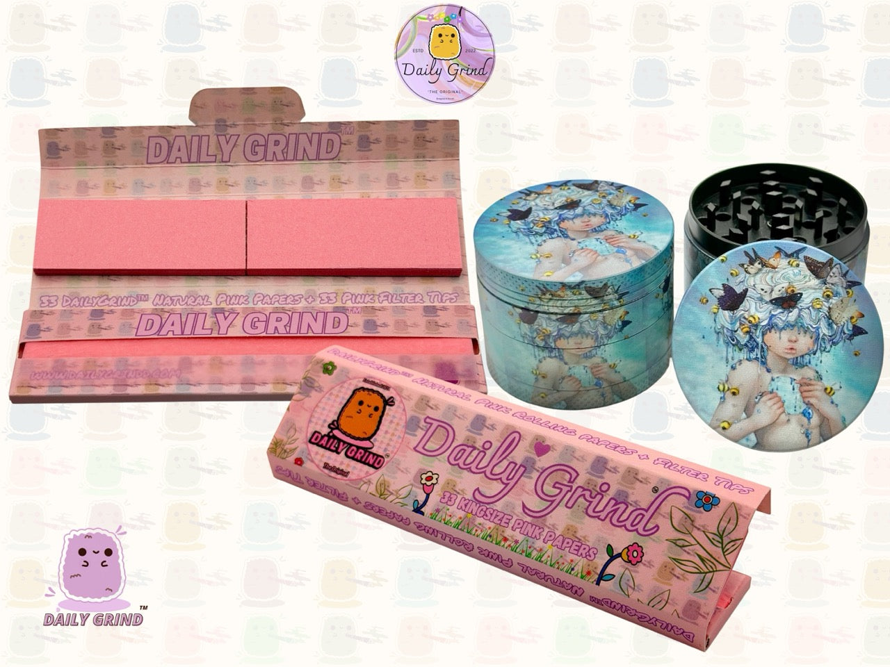 50mm Cute Fairy Girl Spiritual Nature Cute Kawaii Art - 4 parties de haute qualité en métal Herb Grinder Cadeau 