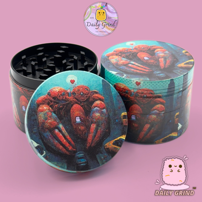 Motif Trippy coloré ondulé liquide Hallucination 50mm 4 pièces haute qualité personnalisé métal herbe broyeur cadeau 