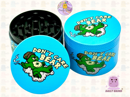 Don't Care Sleepy Lazy Parody Art Funny - 50mm 4 pièces de haute qualité personnalisé en métal broyeur d'herbes cadeau 