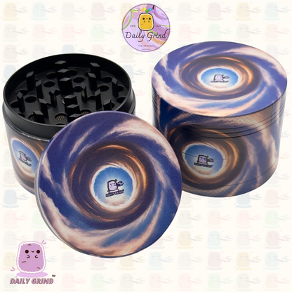 Motif Trippy coloré ondulé liquide Hallucination 50mm 4 pièces haute qualité personnalisé métal herbe broyeur cadeau 