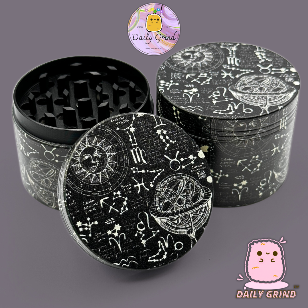 Motif Trippy coloré ondulé liquide Hallucination 50mm 4 pièces haute qualité personnalisé métal herbe broyeur cadeau 
