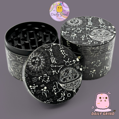 Motif Trippy coloré ondulé liquide Hallucination 50mm 4 pièces haute qualité personnalisé métal herbe broyeur cadeau 