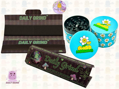 Good Morning Coffee Cute Happy Flower - 50mm 4-Piece High Quality Custom Metal Tobacco Herb Grinder Gift Idea