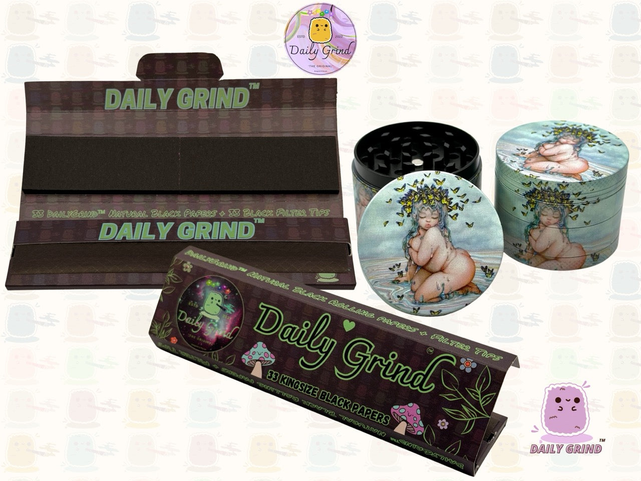 Thicc Butterfly Fairy Witch Cute Design - 50mm 4 pièces de haute qualité personnalisé broyeur d'herbes en métal cadeau 