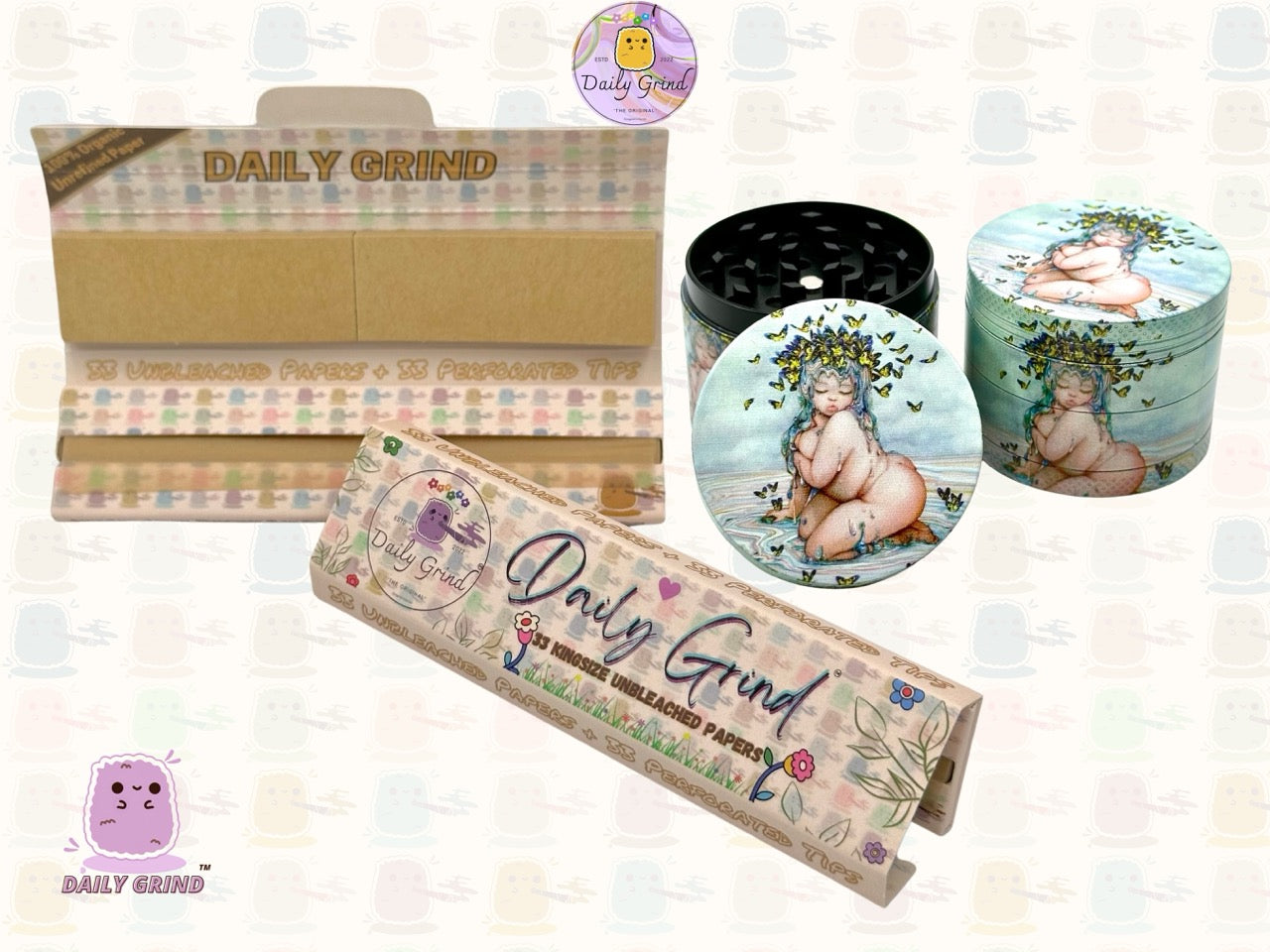 Thicc Butterfly Fairy Witch Cute Design - 50mm 4 pièces de haute qualité personnalisé broyeur d'herbes en métal cadeau 