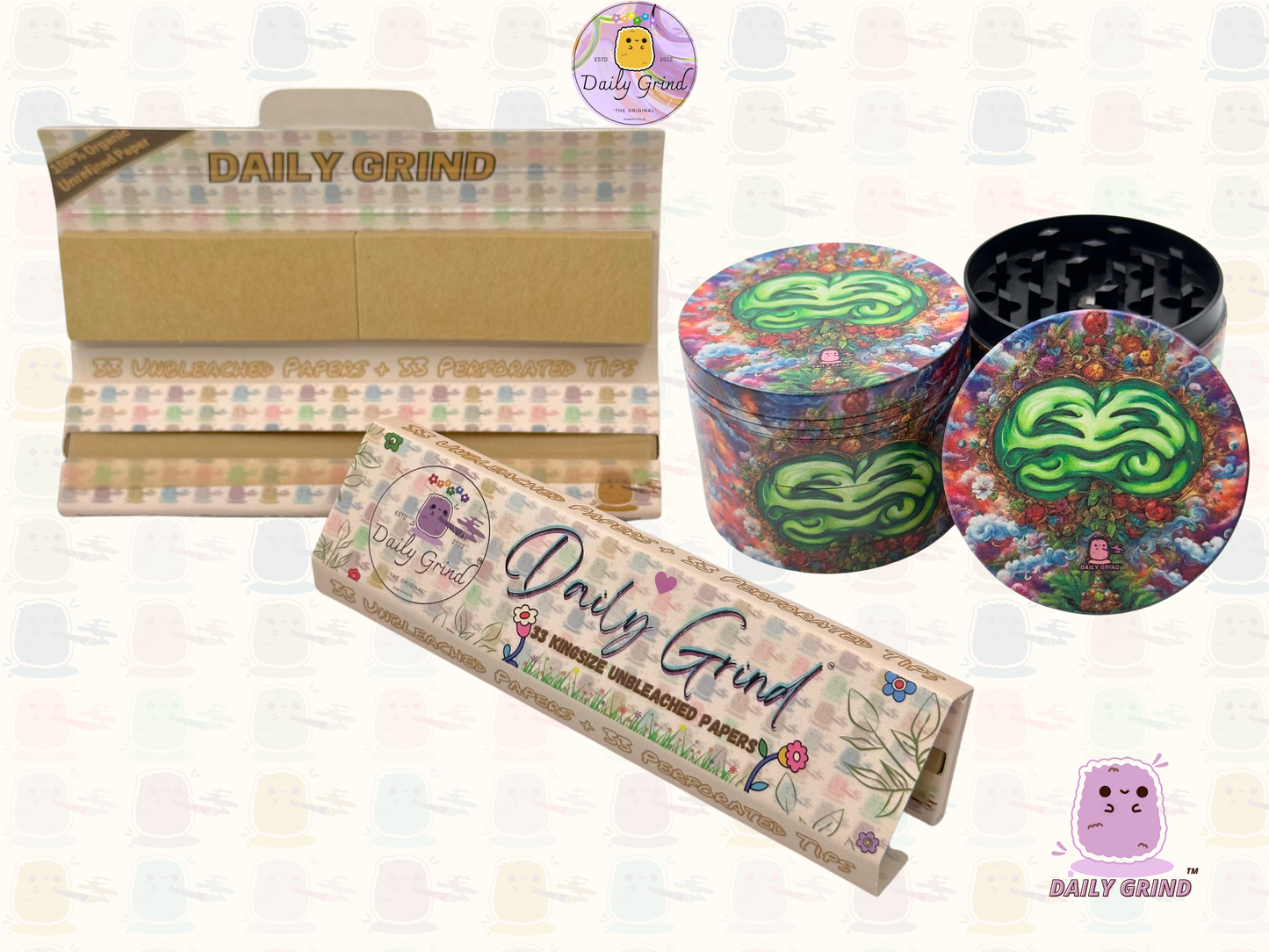 Motif Trippy coloré ondulé liquide Hallucination 50mm 4 pièces haute qualité personnalisé métal herbe broyeur cadeau 
