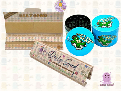 Don't Care Sleepy Lazy Parody Art Funny - 50mm 4 pièces de haute qualité personnalisé en métal broyeur d'herbes cadeau 