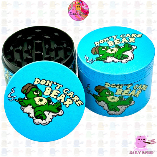 Don't Care Sleepy Lazy Parody Art Funny - 50mm 4-Piece High Quality Custom Metal Kitchen Herb Grinder Gift Idea