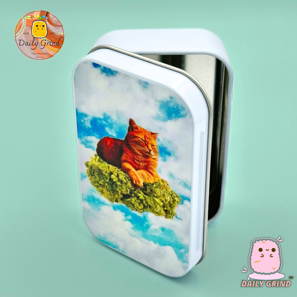 Années 90 Galaxie Planètes colorées Design de l'espace extra-atmosphérique 2oz Pilule de tabac noir Baccy Cachette Pièces Cristaux Bijoux Charnière Couvercle Étain Cadeau