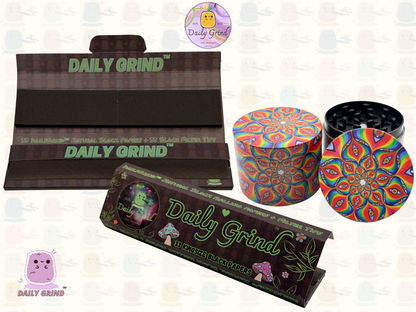 Motif Trippy coloré ondulé liquide Hallucination 50mm 4 pièces haute qualité personnalisé métal herbe broyeur cadeau 