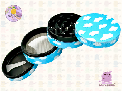 Cartoon Clouds Sunny Anime Blue Sky - 50mm 4 pièces de haute qualité personnalisé en métal broyeur d'herbes cadeau 